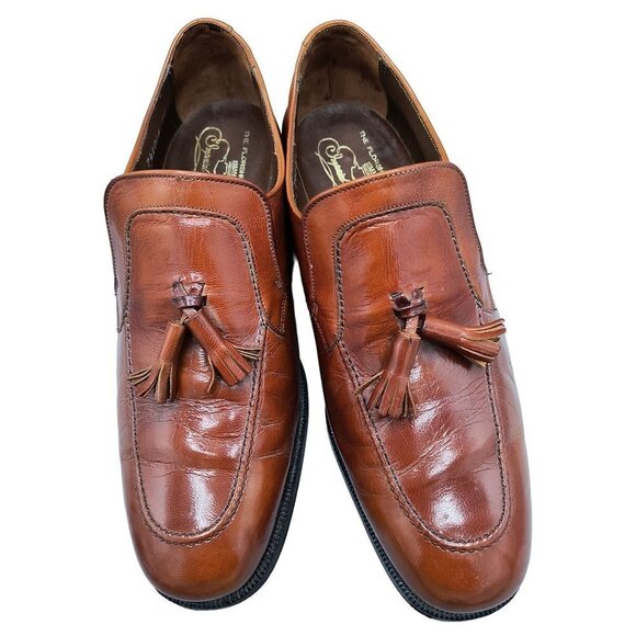 Vintage ‎ 1960's Florsheim Imperial Men's Brown Leather Tassel Loafers  SIZE 7.5 - Picture 4 of 9